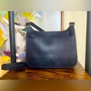 Coach Vintage Blue Leather Mini Saddle Shoulder Crossbody Excellent Condition